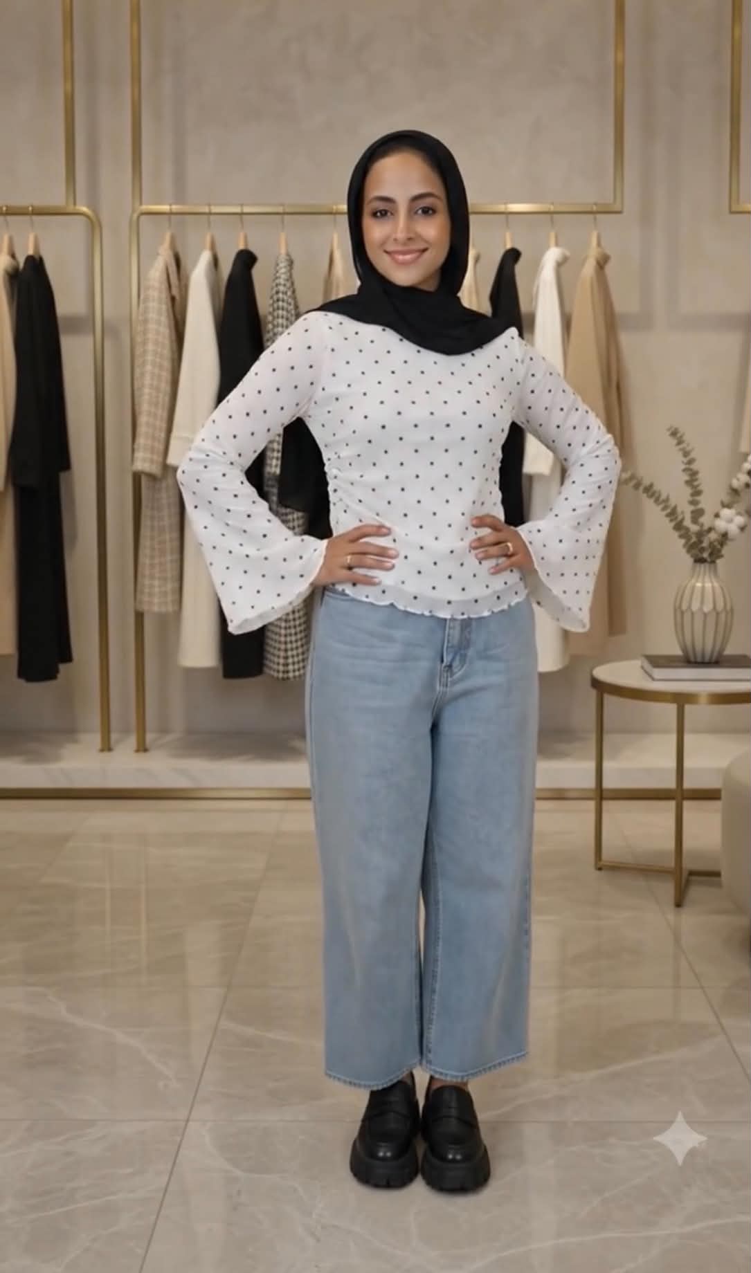 NONCHALANT Polka-Dot Top