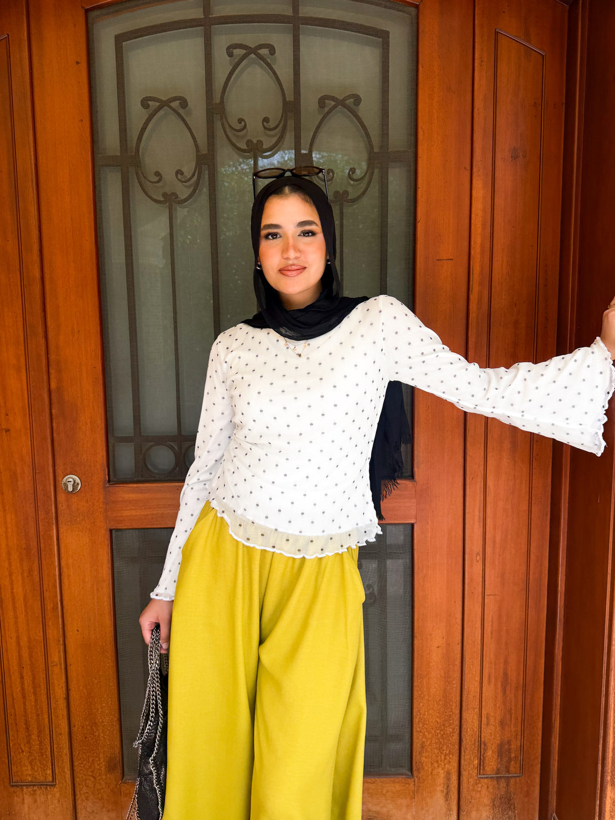 NONCHALANT Polka-Dot Top